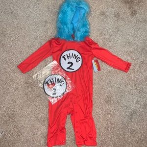 (12-18 Months) INFANT: Thing 1 and Thing 2 - One Piece Costume - Dr. Seuss